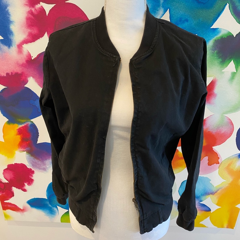 Brandy Melville Black Bomber Jacker